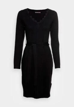 Anna Field Lace Insert V Neckline Loose Dress - Robe Pull - Black -Anna Field 04d5fa9dd39844bfa488fdbc592f58c5