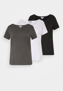 3Er Pack - T-Shirt Basique - White/Black/Dark Grey