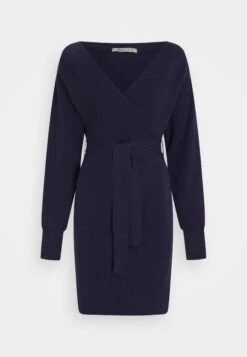 Anna Field Wrap V Ausschnitt Mini Strickkleid Mit Gürtel - Robe Fourreau - Dark Blue -Anna Field 1d7c577ba881440b83d34cee1185bf25