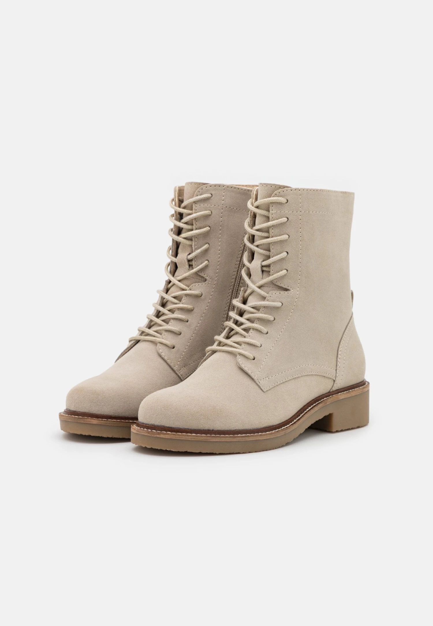 Leather - Bottines À Lacets - Beige 5 Leather - Bottines À Lacets - Beige – Image 3