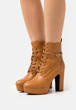 Anna Field Bottines À Lacets - Cognac