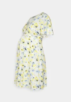 Woven Chiffon Wrap Dress - Robe De Jour - White/Light Blue -Anna Field a5629230fc1846ff9a39afd41bdfc9b8