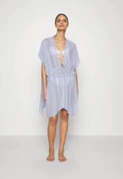 Anna Field Printed Short Kimono / 606 - Khaki_003 - Off-White - Accessoire De Plage - 502 - Blue