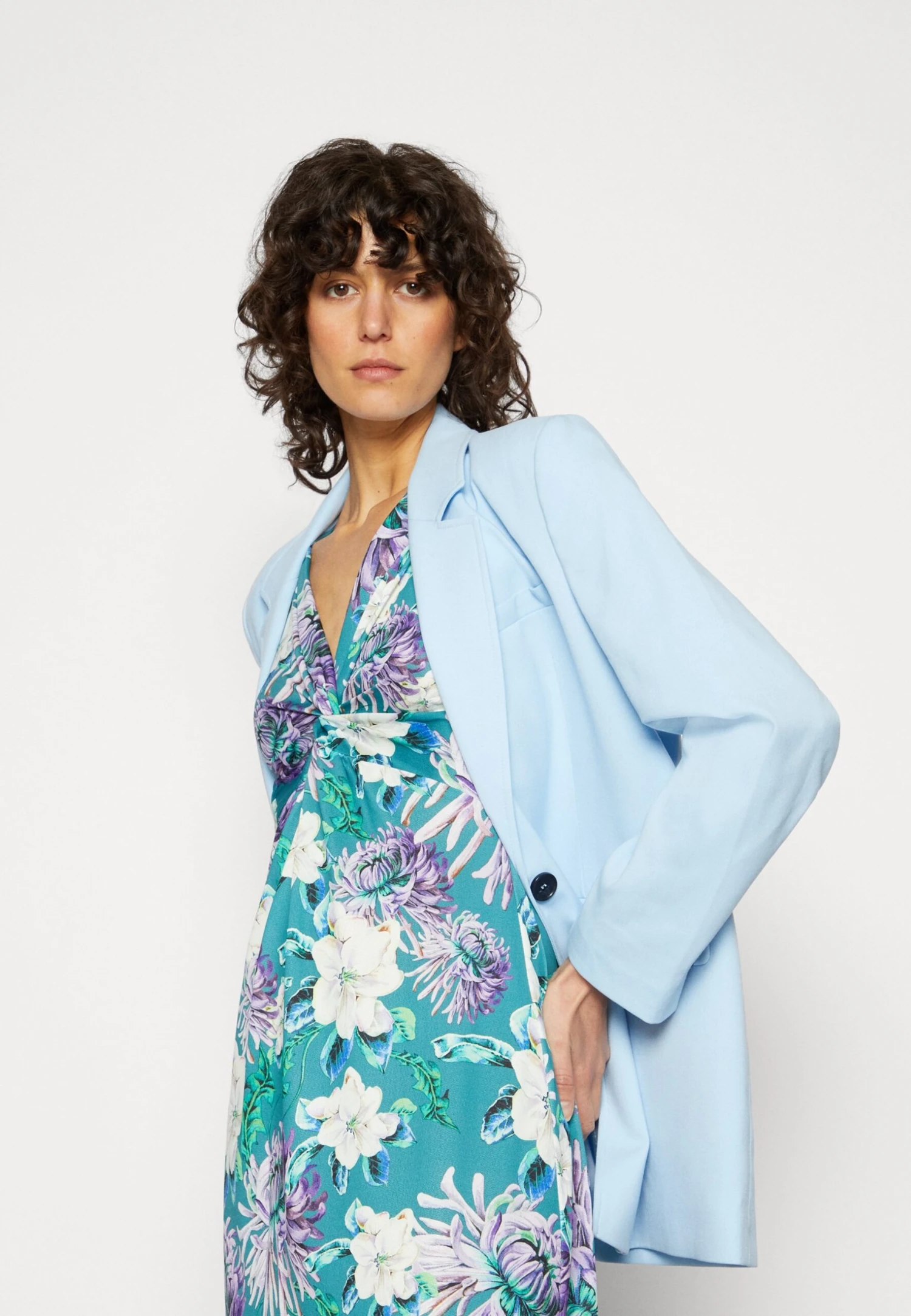 Anna Field Robe En Jersey - Turquoise/Purple/Beige 6 Anna Field Robe En Jersey - Turquoise/Purple/Beige – Image 4