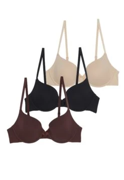 Anna Field 3 Pack - Soutien-Gorge Invisible - Black/Nude/Brown -Anna Field dc71bdb90c6d4ece87e4a77d1a2555d3