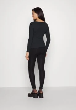 Maternity Ribbed Longsleeve Lace - T-Shirt À Manches Longues - Black -Anna Field e265695411d644dbb35227bf5f366a85